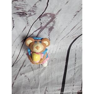 1986 Furskins Girl W Ice Cream Cone Bear Plastic Figurine Collectable